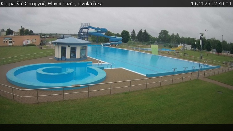 Koupaliště Chropyně - Hlavní bazén, divoká řeka - 1.6.2026 v 12:30