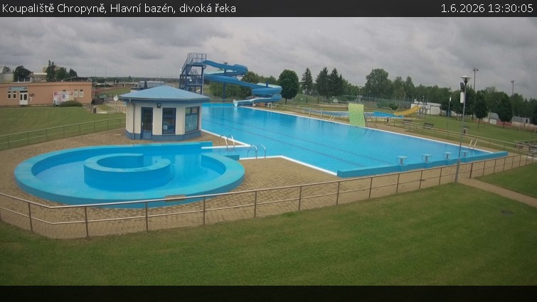 Koupaliště Chropyně - Hlavní bazén, divoká řeka - 1.6.2026 v 13:30