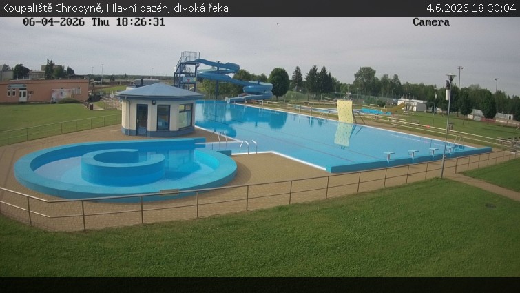 Koupaliště Chropyně - Hlavní bazén, divoká řeka - 4.6.2026 v 18:30