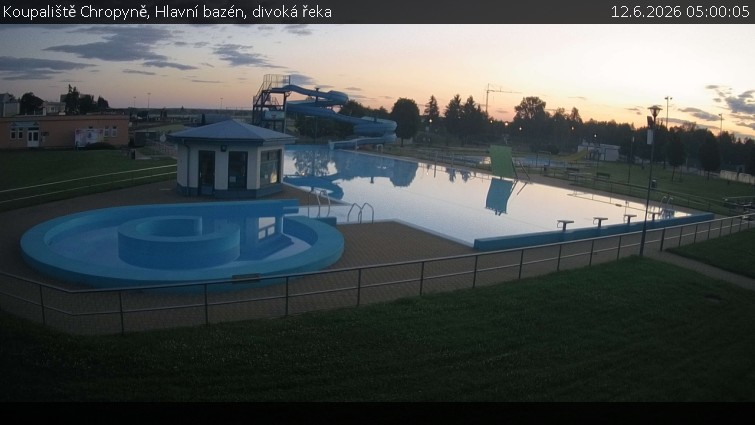 Koupaliště Chropyně - Hlavní bazén, divoká řeka - 12.6.2026 v 05:00