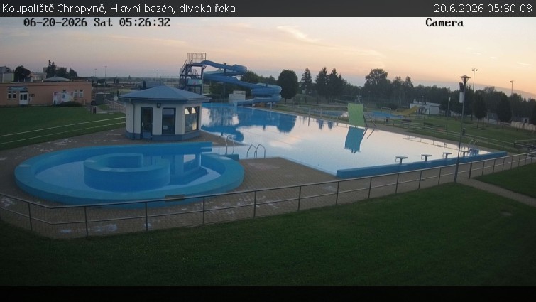 Koupaliště Chropyně - Hlavní bazén, divoká řeka - 20.6.2026 v 05:30