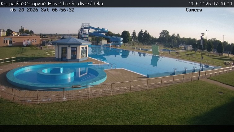 Koupaliště Chropyně - Hlavní bazén, divoká řeka - 20.6.2026 v 07:00