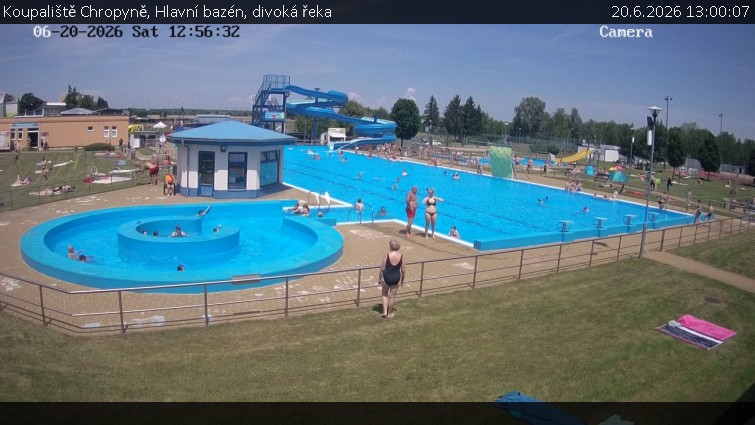 Koupaliště Chropyně - Hlavní bazén, divoká řeka - 20.6.2026 v 13:00