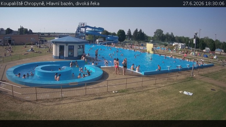 Koupaliště Chropyně - Hlavní bazén, divoká řeka - 27.6.2026 v 18:30