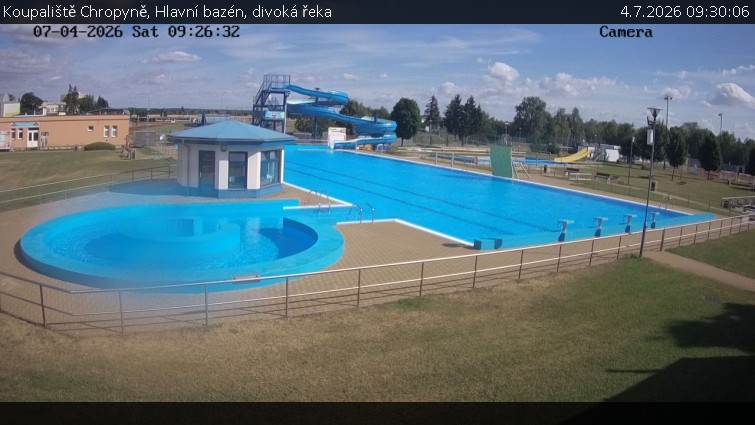 Koupaliště Chropyně - Hlavní bazén, divoká řeka - 4.7.2026 v 09:30