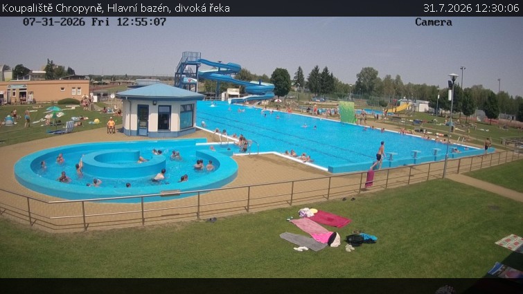 Koupaliště Chropyně - Hlavní bazén, divoká řeka - 31.7.2026 v 12:30