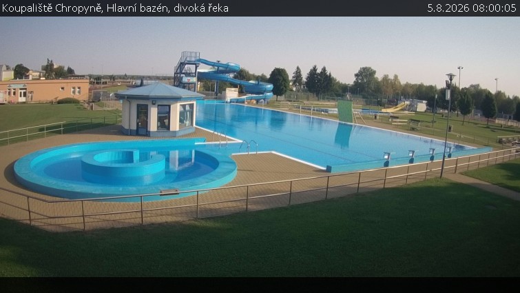 Koupaliště Chropyně - Hlavní bazén, divoká řeka - 5.8.2026 v 08:00