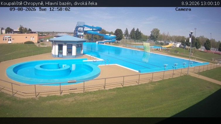 Koupaliště Chropyně - Hlavní bazén, divoká řeka - 8.9.2026 v 13:00