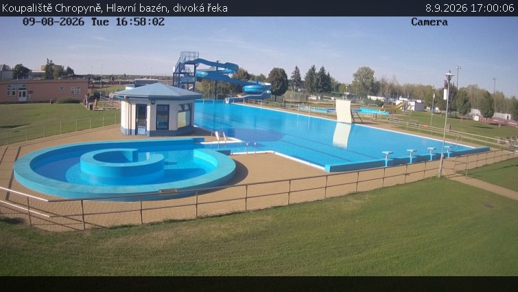 Koupaliště Chropyně - Hlavní bazén, divoká řeka - 8.9.2026 v 17:00