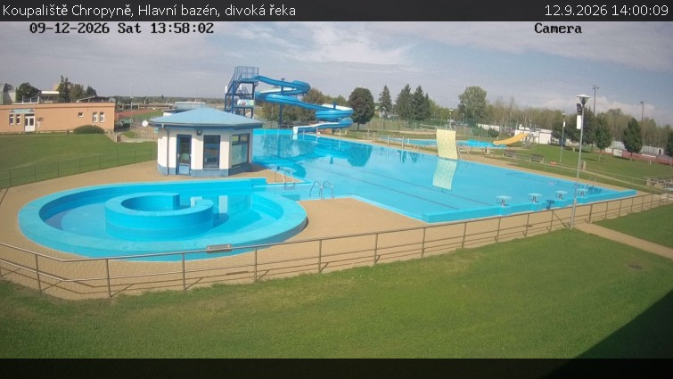 Koupaliště Chropyně - Hlavní bazén, divoká řeka - 12.9.2026 v 14:00