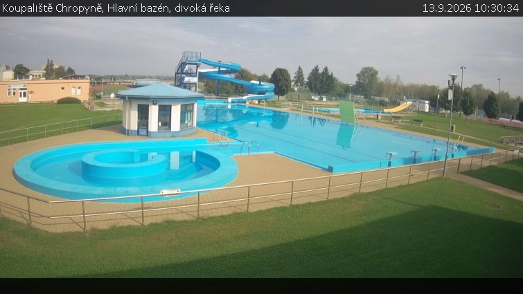 Koupaliště Chropyně - Hlavní bazén, divoká řeka - 13.9.2026 v 10:30