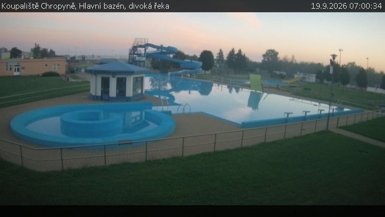 Koupaliště Chropyně - Hlavní bazén, divoká řeka - 19.9.2026 v 07:00
