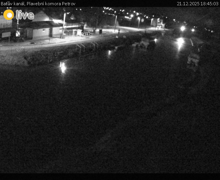 Baťův kanál - Plavební komora Petrov - 21.12.2025 v 18:45