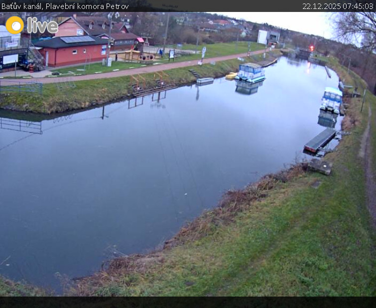 Baťův kanál - Plavební komora Petrov - 22.12.2025 v 07:45