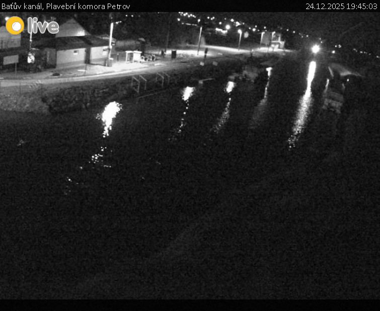 Baťův kanál - Plavební komora Petrov - 24.12.2025 v 19:45