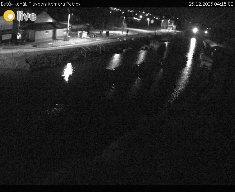 Baťův kanál - Plavební komora Petrov - 25.12.2025 v 04:15