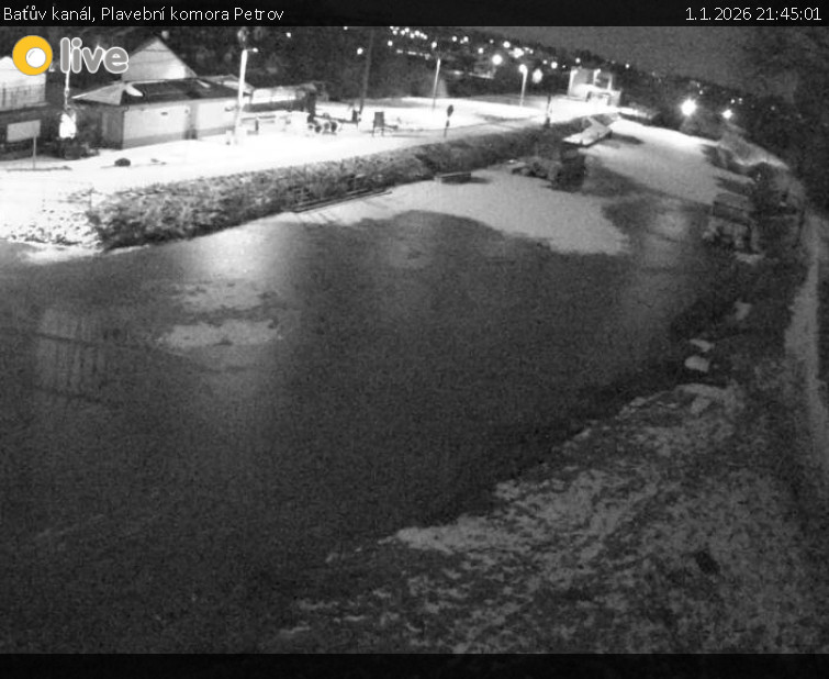 Baťův kanál - Plavební komora Petrov - 1.1.2026 v 21:45