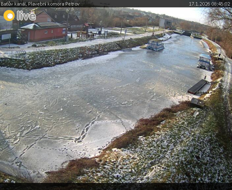Baťův kanál - Plavební komora Petrov - 17.1.2026 v 08:45