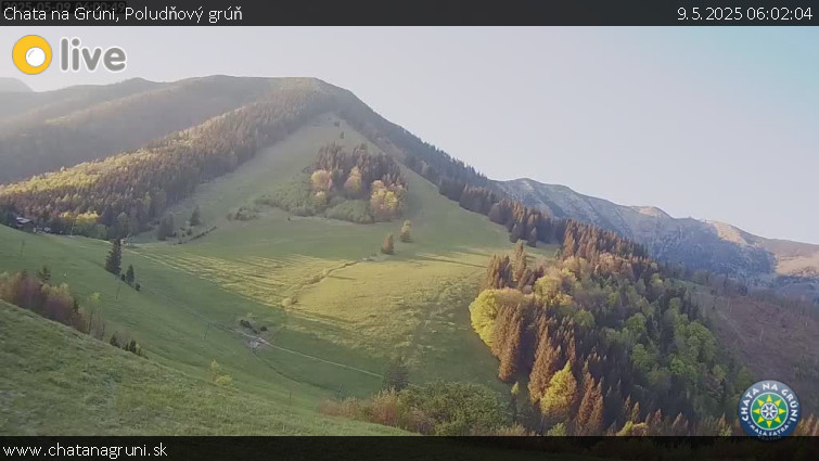 Chata na Grúni - Poludňový grúň - 9.5.2025 v 06:02 Chata na Grúni - Poludňový grúň - 9.5.2025 v 06:02
