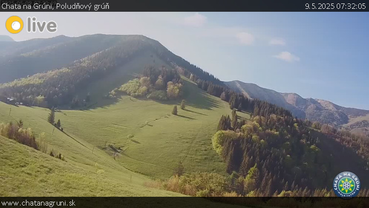 Chata na Grúni - Poludňový grúň - 9.5.2025 v 07:32 Chata na Grúni - Poludňový grúň - 9.5.2025 v 07:32