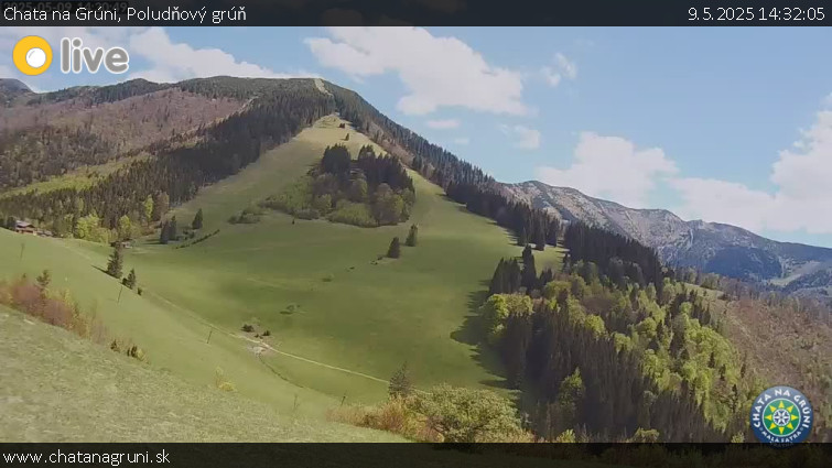 Chata na Grúni - Poludňový grúň - 9.5.2025 v 14:32 Chata na Grúni - Poludňový grúň - 9.5.2025 v 14:32