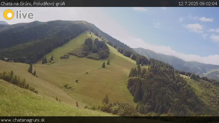 Chata na Grúni - Poludňový grúň - 12.7.2025 v 09:02 Chata na Grúni - Poludňový grúň - 12.7.2025 v 09:02