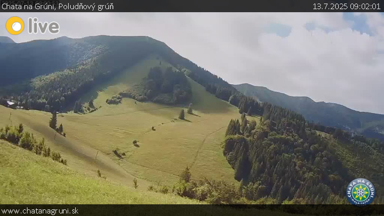 Chata na Grúni - Poludňový grúň - 13.7.2025 v 09:02 Chata na Grúni - Poludňový grúň - 13.7.2025 v 09:02