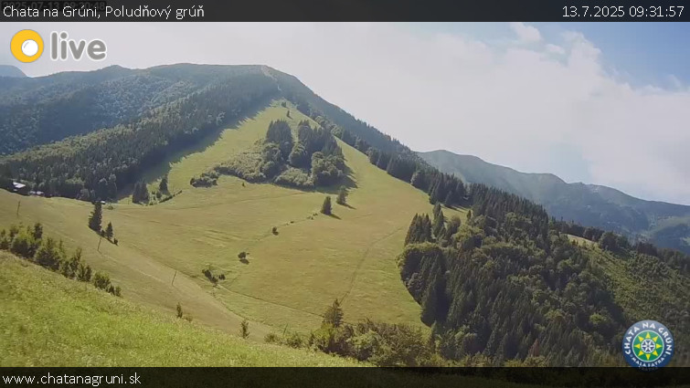 Chata na Grúni - Poludňový grúň - 13.7.2025 v 09:31 Chata na Grúni - Poludňový grúň - 13.7.2025 v 09:31