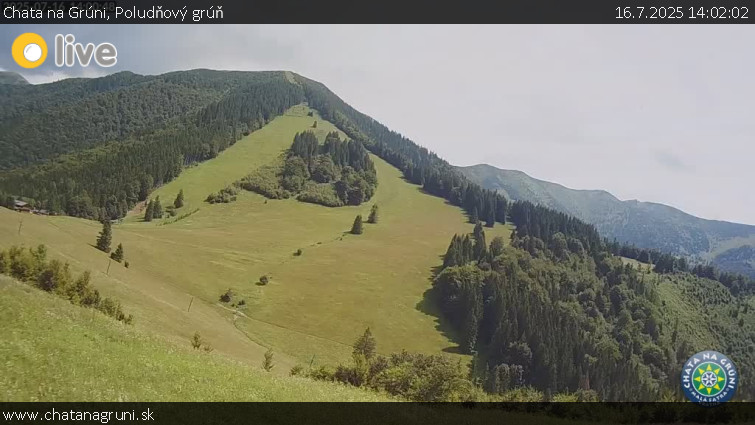 Chata na Grúni - Poludňový grúň - 16.7.2025 v 14:02 Chata na Grúni - Poludňový grúň - 16.7.2025 v 14:02