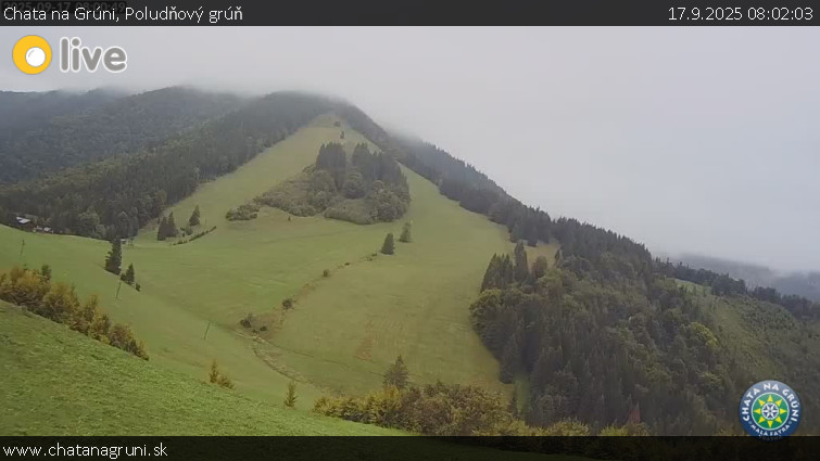 Chata na Grúni - Poludňový grúň - 17.9.2025 v 08:02 Chata na Grúni - Poludňový grúň - 17.9.2025 v 08:02