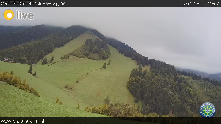 Chata na Grúni - Poludňový grúň - 18.9.2025 v 17:02 Chata na Grúni - Poludňový grúň - 18.9.2025 v 17:02