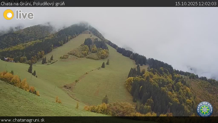 Chata na Grúni - Poludňový grúň - 15.10.2025 v 12:02 Chata na Grúni - Poludňový grúň - 15.10.2025 v 12:02