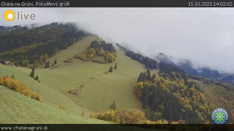 Chata na Grúni - Poludňový grúň - 15.10.2025 v 14:02 Chata na Grúni - Poludňový grúň - 15.10.2025 v 14:02