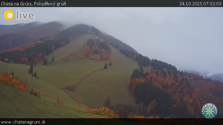 Chata na Grúni - Poludňový grúň - 24.10.2025 v 07:32 Chata na Grúni - Poludňový grúň - 24.10.2025 v 07:32