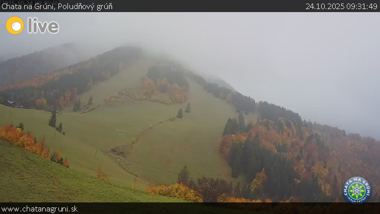 Chata na Grúni - Poludňový grúň - 24.10.2025 v 09:31 Chata na Grúni - Poludňový grúň - 24.10.2025 v 09:31