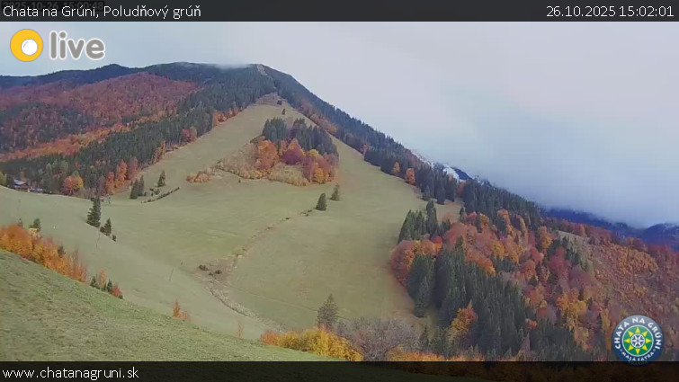 Chata na Grúni - Poludňový grúň - 26.10.2025 v 15:02 Chata na Grúni - Poludňový grúň - 26.10.2025 v 15:02