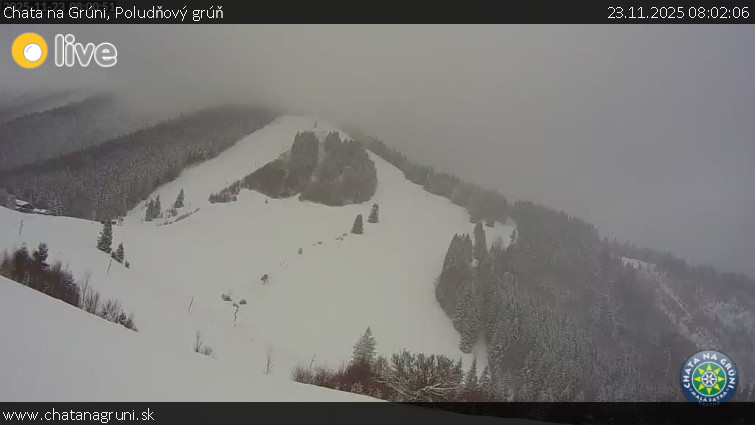 Chata na Grúni - Poludňový grúň - 23.11.2025 v 08:02