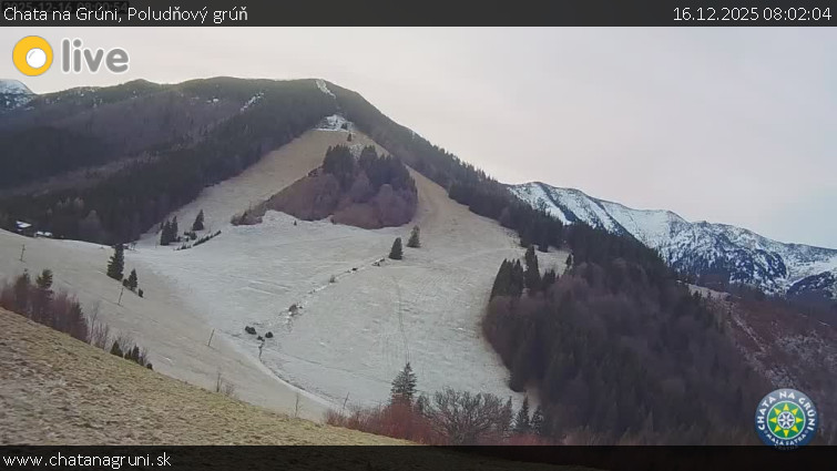 Chata na Grúni - Poludňový grúň - 16.12.2025 v 08:02