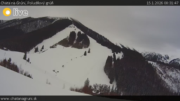 Chata na Grúni - Poludňový grúň - 15.1.2026 v 08:31