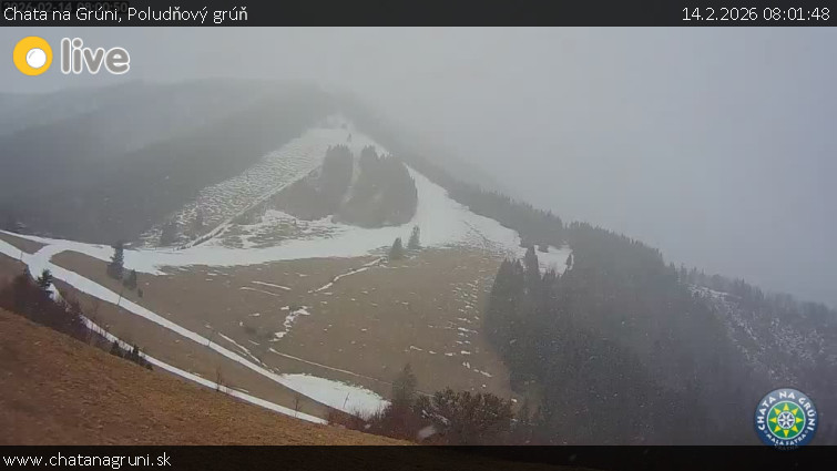 Chata na Grúni - Poludňový grúň - 14.2.2026 v 08:01