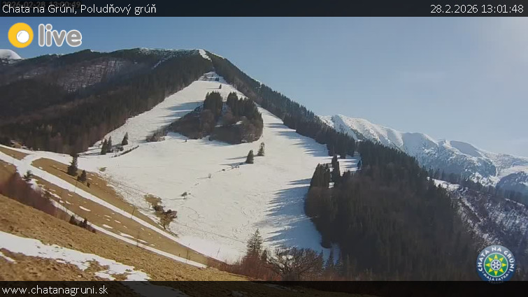 Chata na Grúni - Poludňový grúň - 28.2.2026 v 13:01