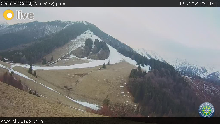 Chata na Grúni - Poludňový grúň - 13.3.2026 v 06:31