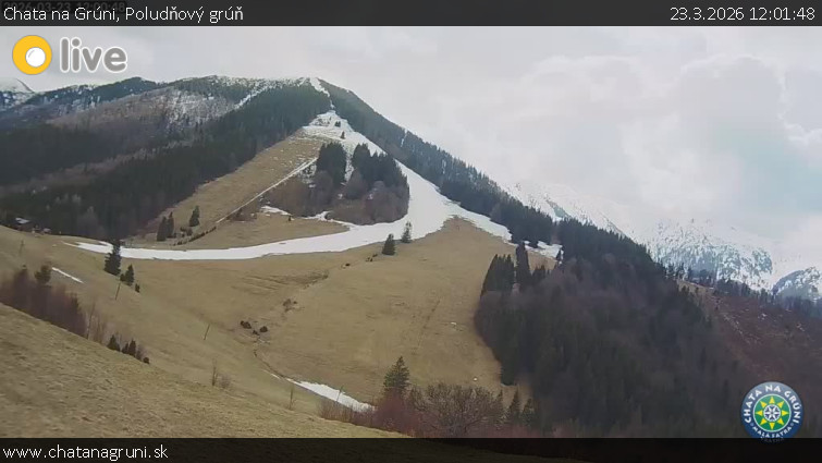 Chata na Grúni - Poludňový grúň - 23.3.2026 v 12:01