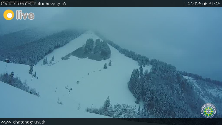 Chata na Grúni - Poludňový grúň - 1.4.2026 v 06:31