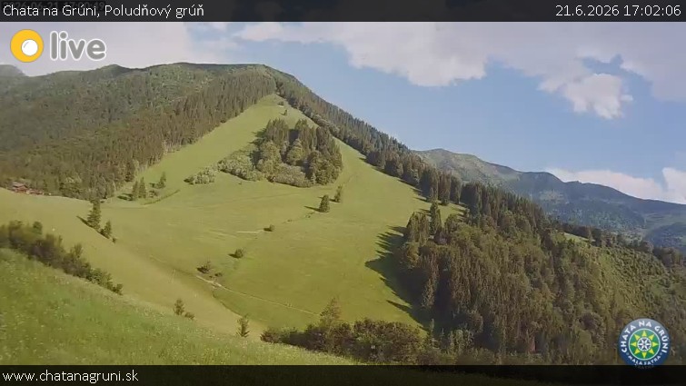 Chata na Grúni - Poludňový grúň - 21.6.2026 v 17:02