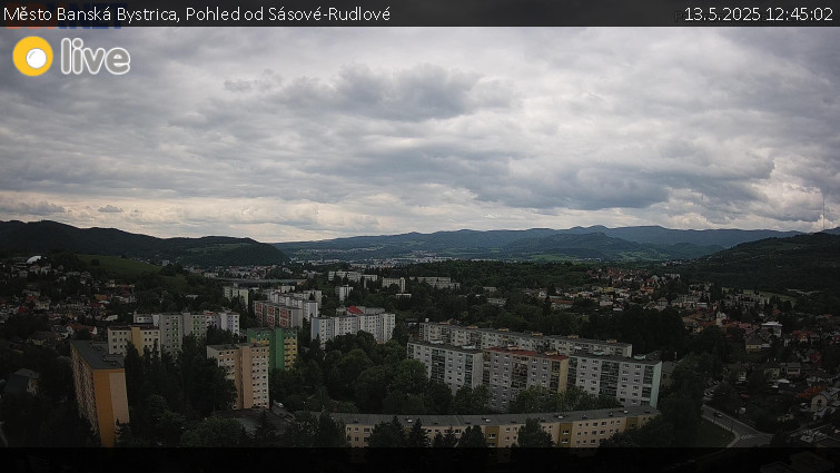 Město Banská Bystrica - Pohled od Sásové-Rudlové - 13.5.2025 v 12:45 Město Banská Bystrica - Pohled od Sásové-Rudlové - 13.5.2025 v 12:45