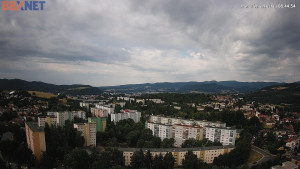 Město Banská Bystrica - Pohled od Sásové-Rudlové - 6.7.2025 v 08:45