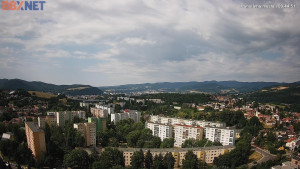 Město Banská Bystrica - Pohled od Sásové-Rudlové - 6.7.2025 v 09:45