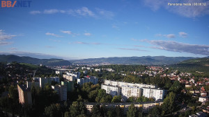 Město Banská Bystrica - Pohled od Sásové-Rudlové - 29.9.2025 v 08:00