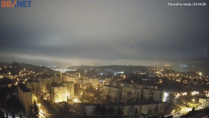 Město Banská Bystrica - Pohled od Sásové-Rudlové - 2.2.2026 v 03:45